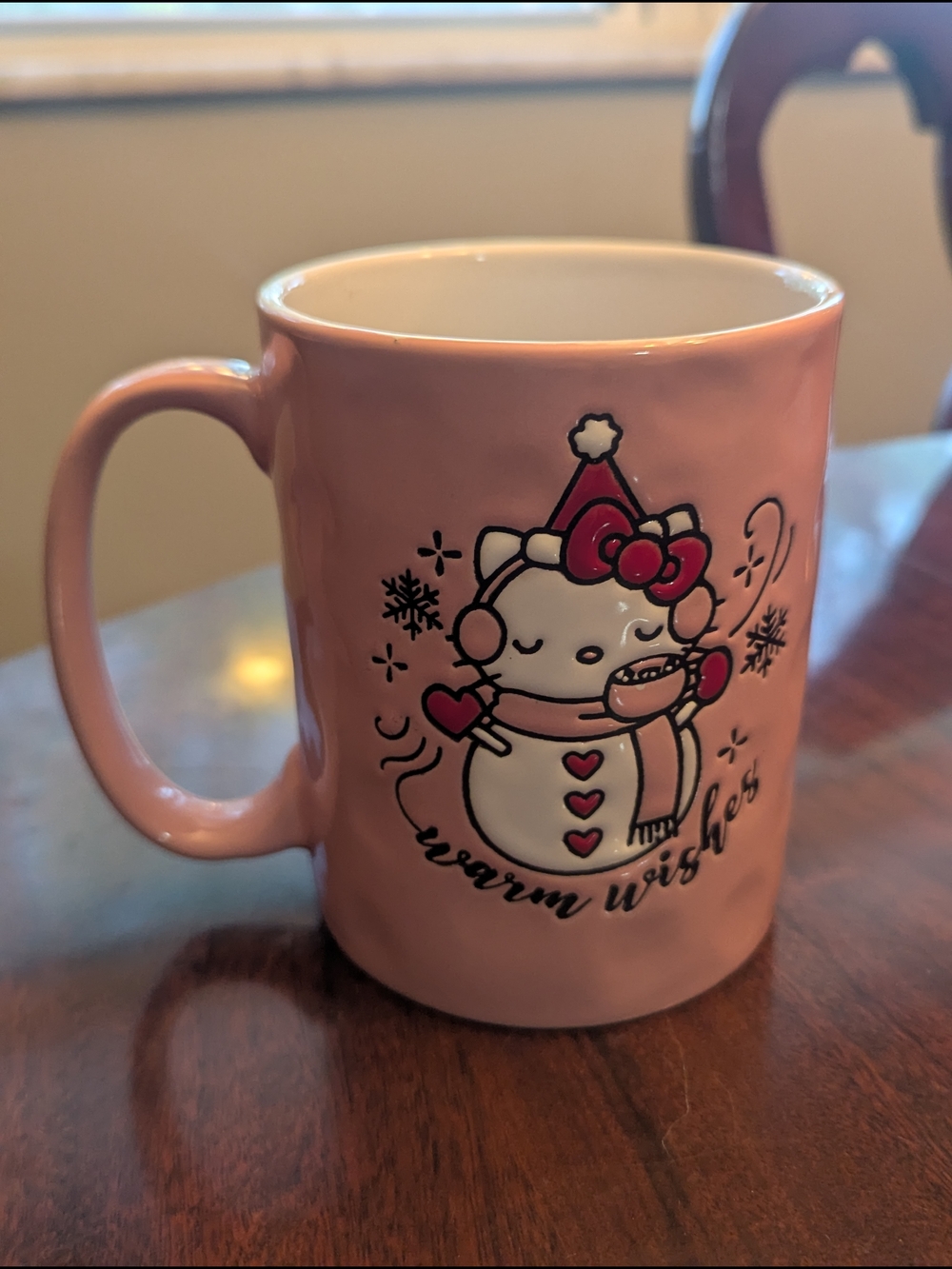 Sanrio HELLO KITTY Warm Wishes Pink Mug 18oz Winter 2024